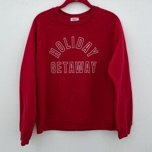 Project Social T "Holiday Getaway" Pullover Sweatshirt Red Size M